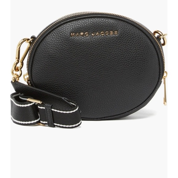 Marc Jacobs Black Pebbled Leather Crossbody Bag versatile 2 compartment - Picture 2 of 9